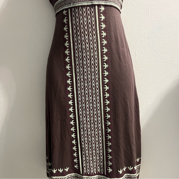 Athleta Sleeveless Santorini Patterned Dress Self Tie Waist Shelf Bra Size Small - Picture 9 of 14